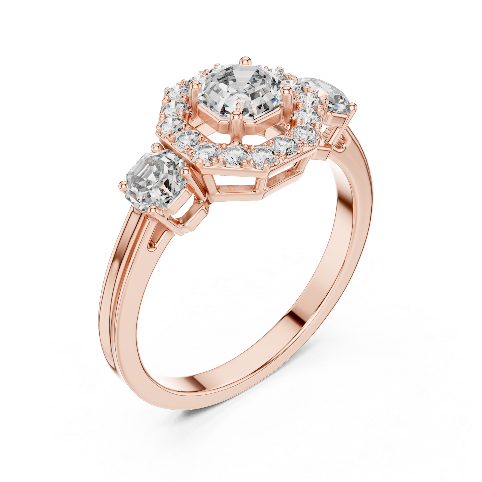  Rose Gold Eternal Cascade Harmony Cocktail Ring Right View