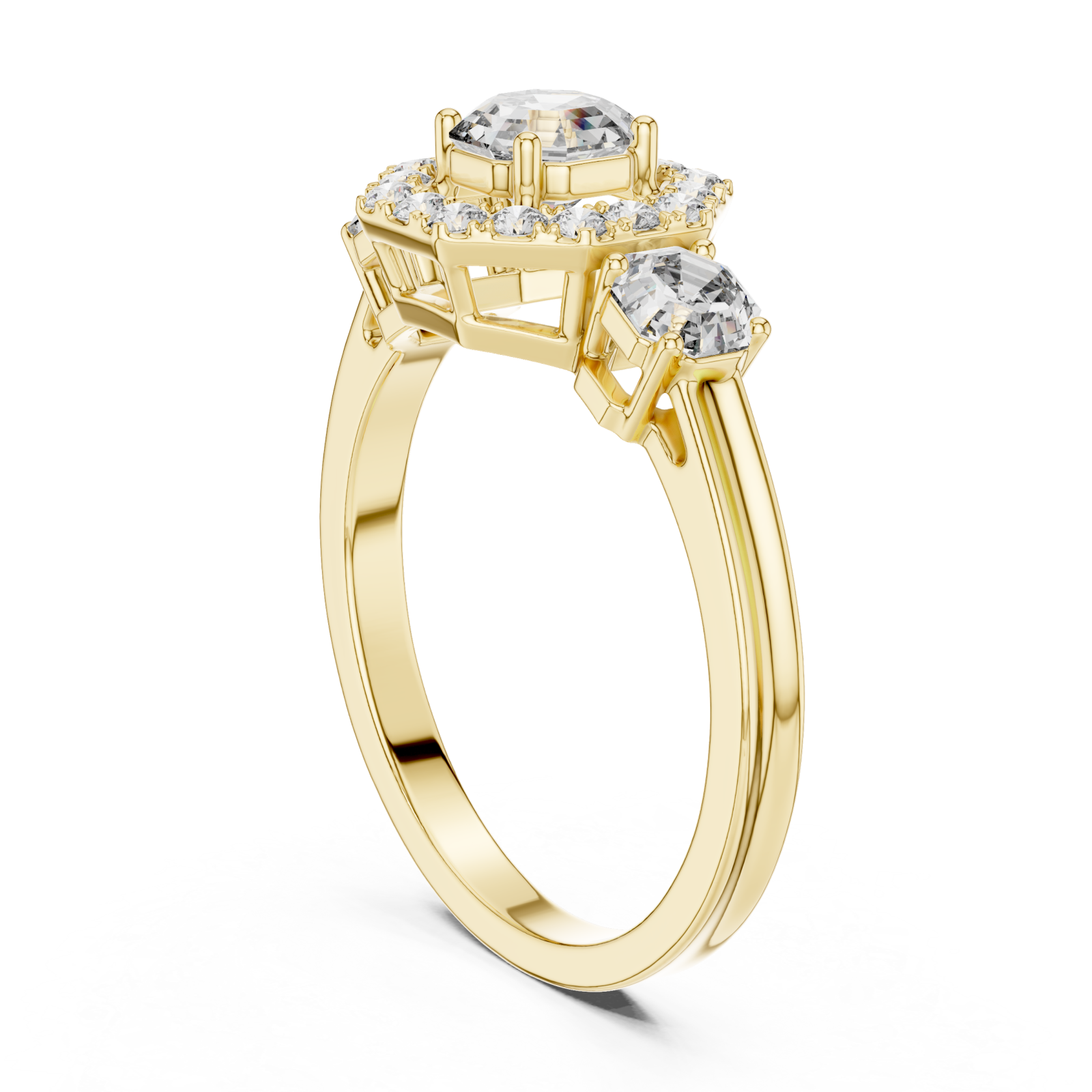  Gold Eternal Cascade Harmony Cocktail Ring Left View
