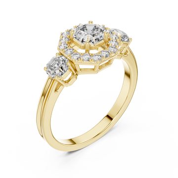 Gold Eternal Cascade Harmony Cocktail Ring Right View