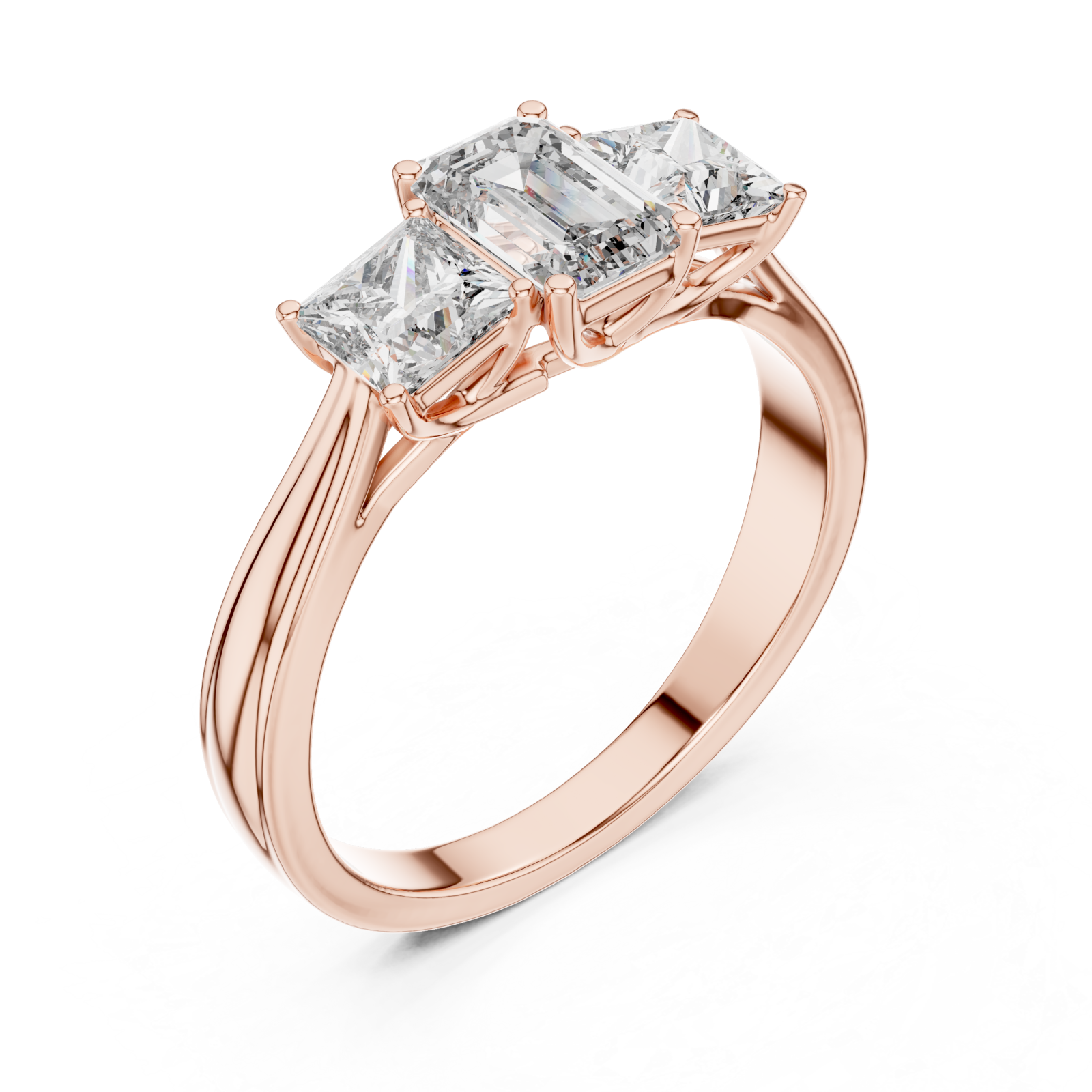  Rose Gold Majestic Whisper Solitaire Ring Right View
