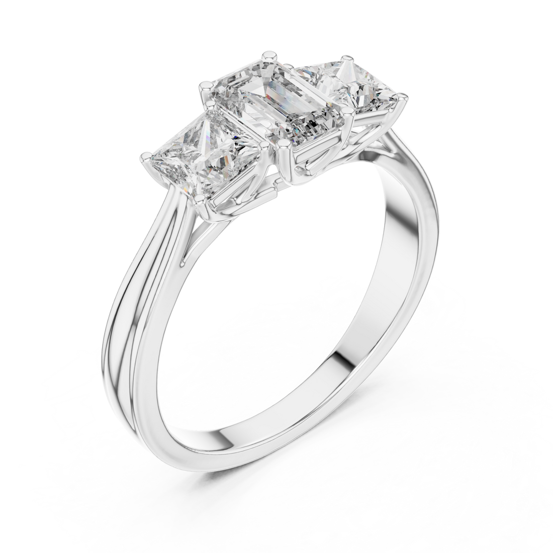  White Gold Majestic Whisper Solitaire Ring Right View