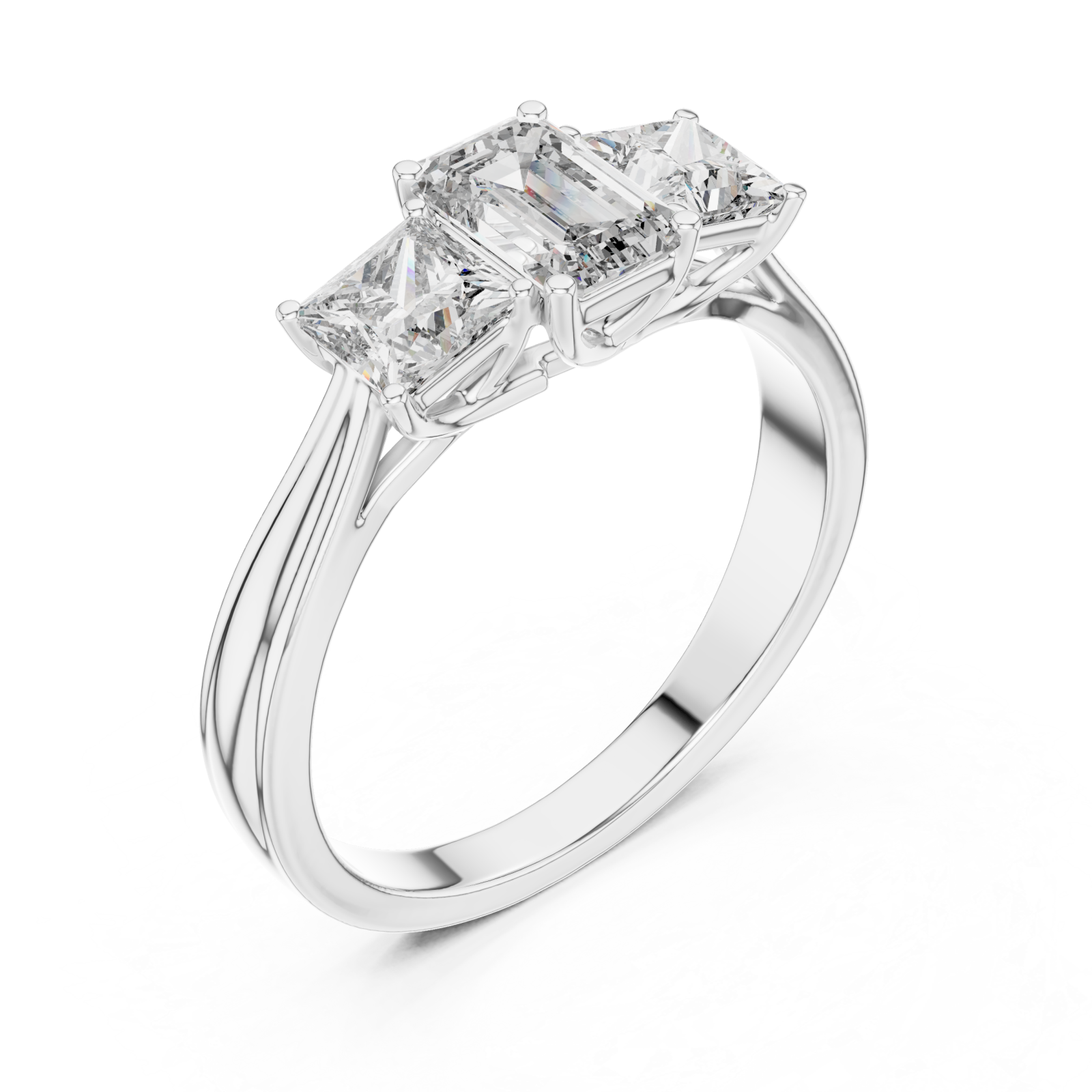  White Gold Majestic Whisper Solitaire Ring Right View