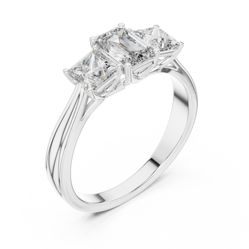  White Gold Majestic Whisper Solitaire Ring Right View
