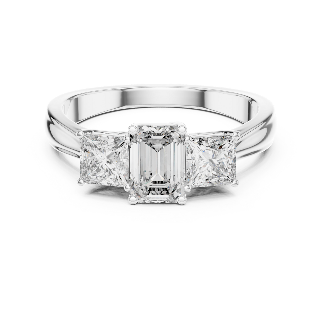  White Gold Majestic Whisper Solitaire Ring Right View