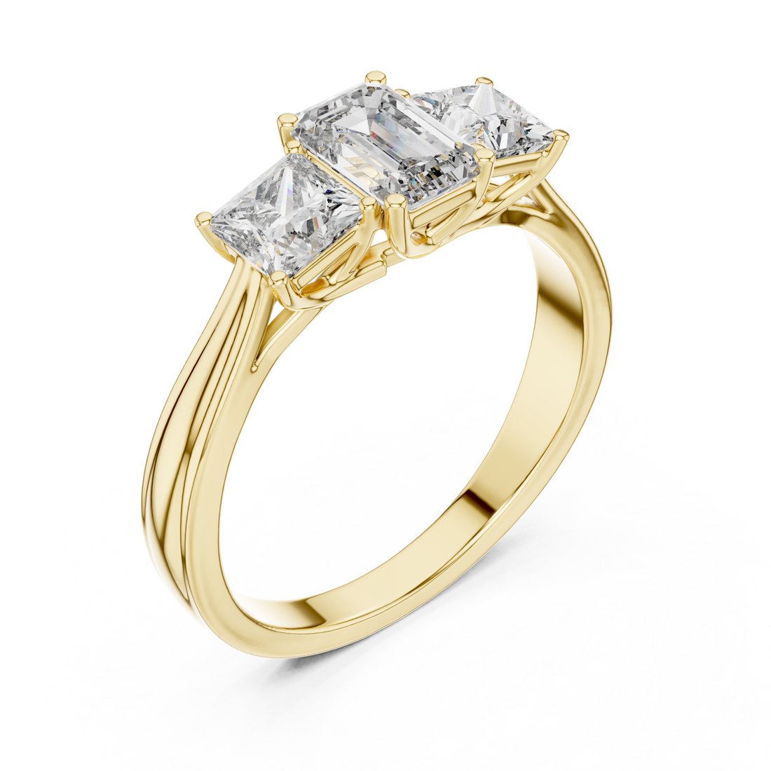 Gold Majestic Whisper Solitaire Ring Right View