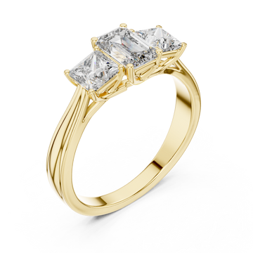 Gold Majestic Whisper Solitaire Ring Right View