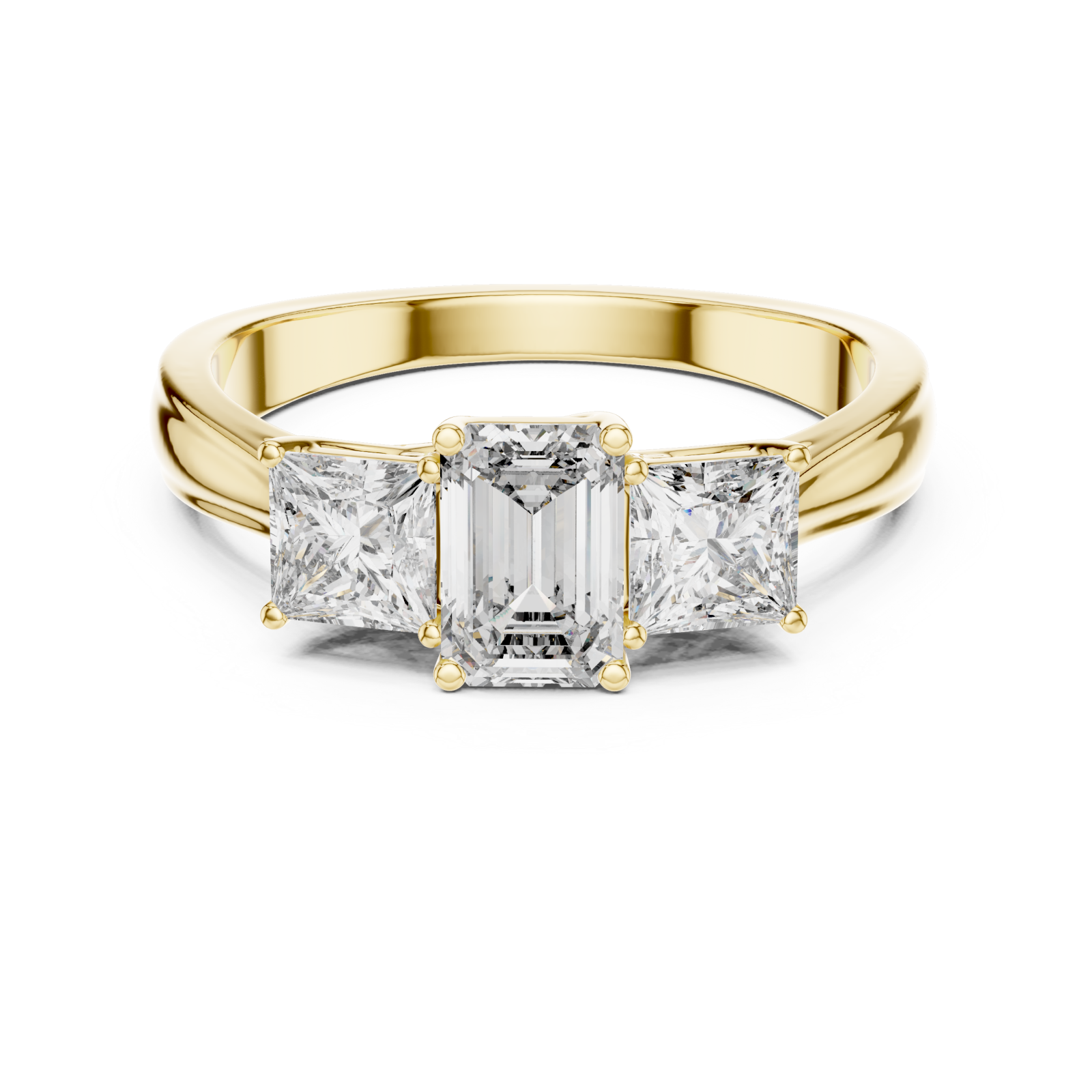  Gold Majestic Whisper Solitaire Ring Front View