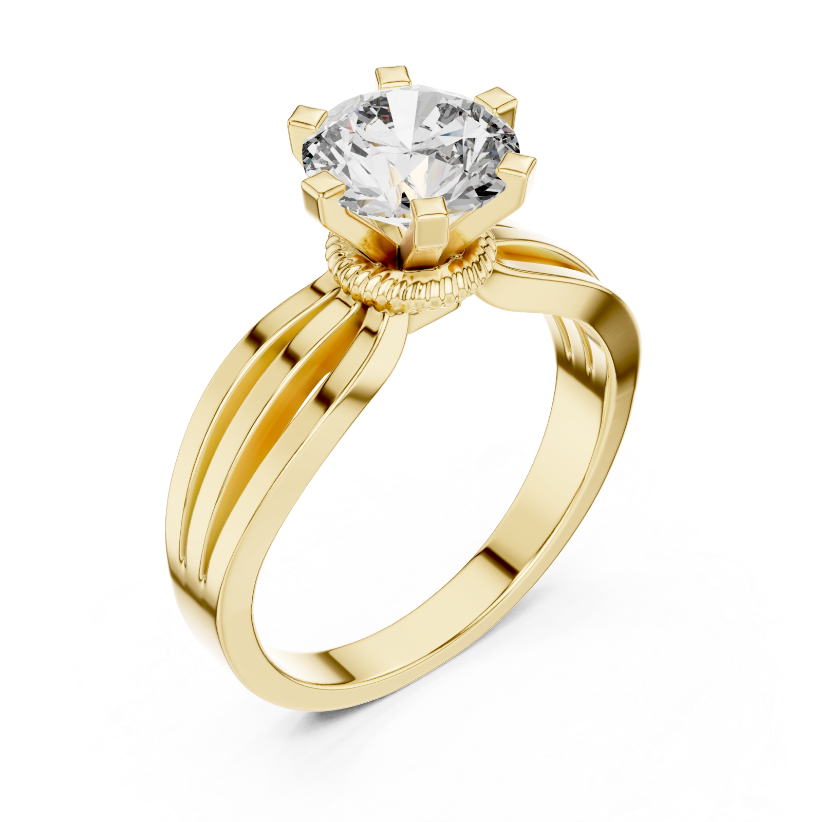 Gold Midnight Cascade Flow Ring Right View