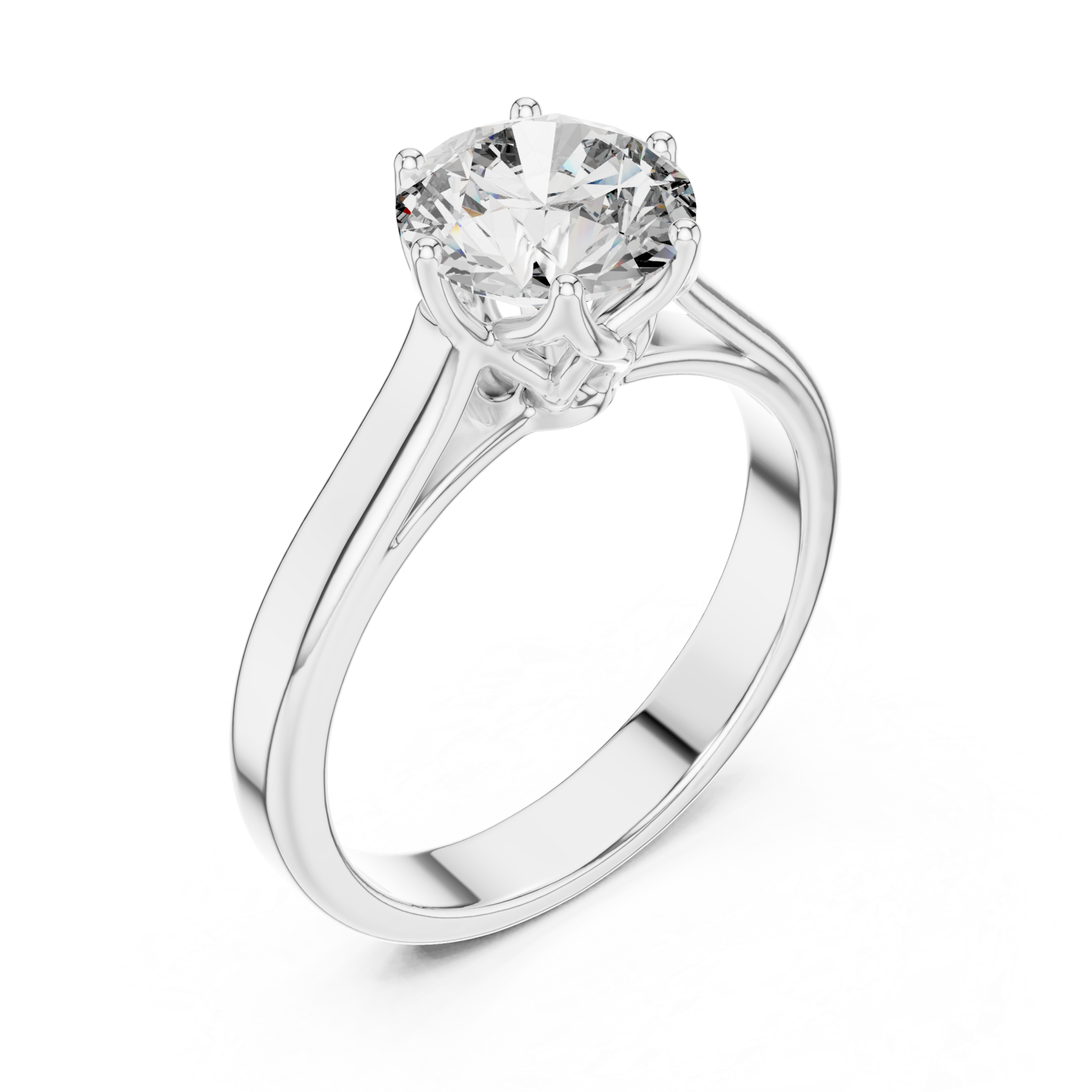  White Gold Dawn Mirage Contemporary Engagement Ring Right View