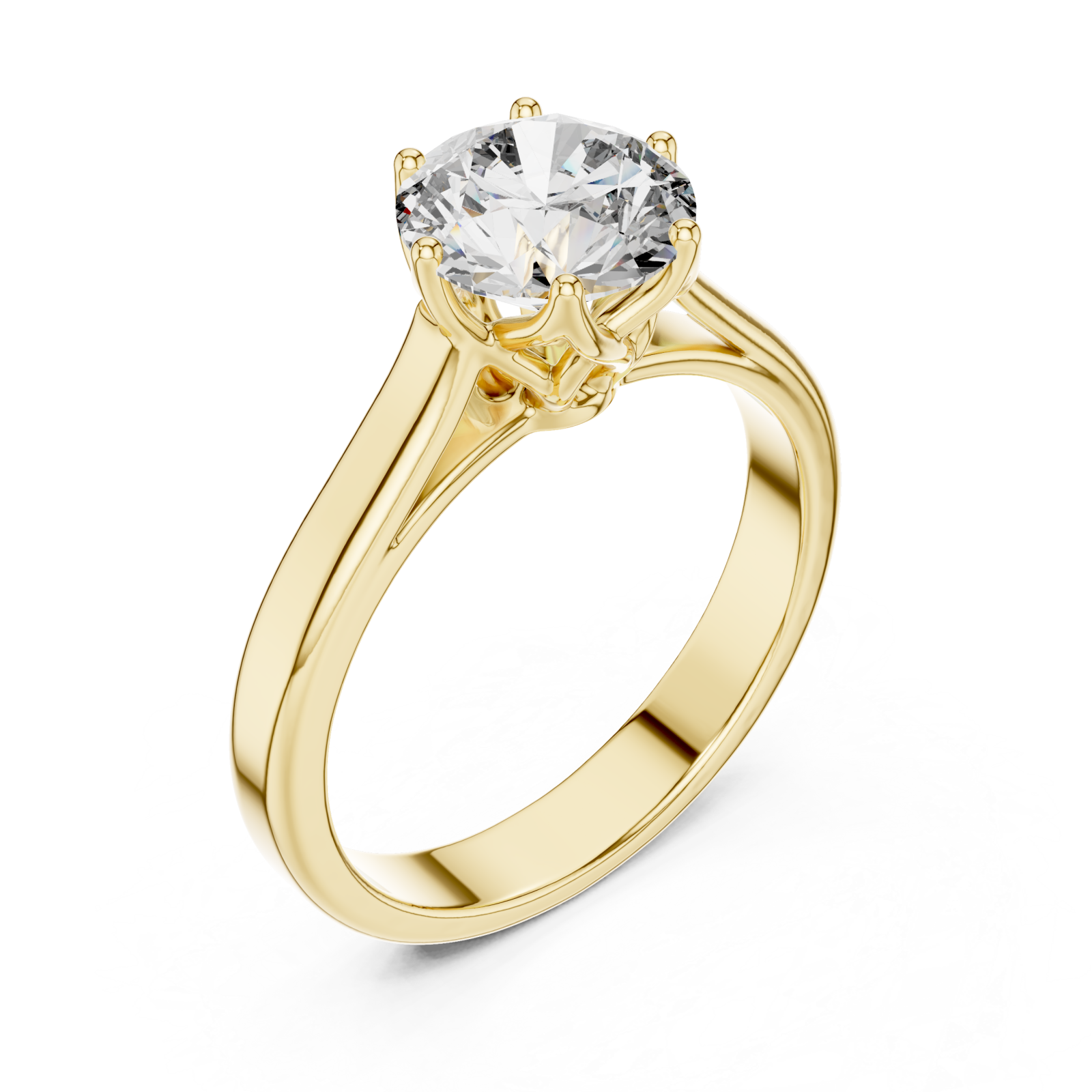 Gold Dawn Mirage Contemporary Engagement Ring Right View