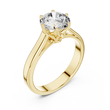 Gold Dawn Mirage Contemporary Engagement Ring Right View