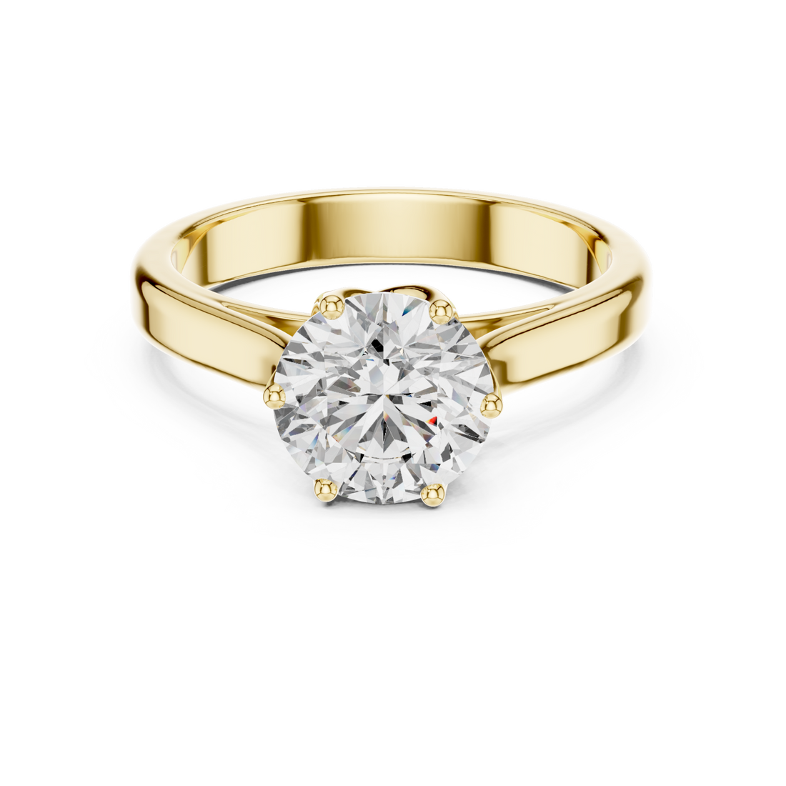 Gold Dawn Mirage Contemporary Engagement Ring Right View