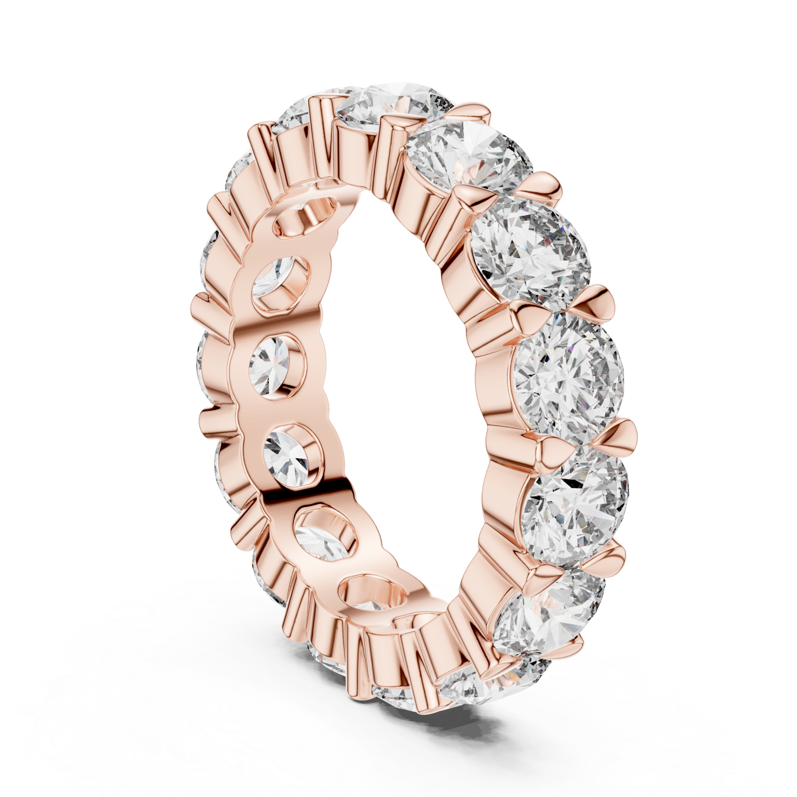  Rose Gold Lumina Classic Crown Ring Left View