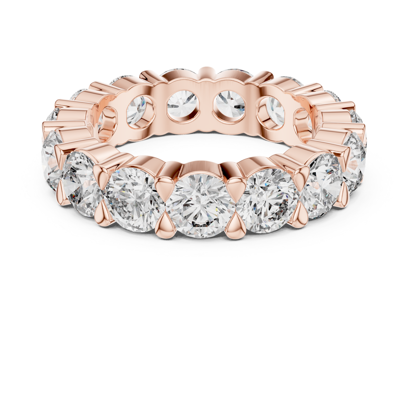  Rose Gold Lumina Classic Crown Ring Front View