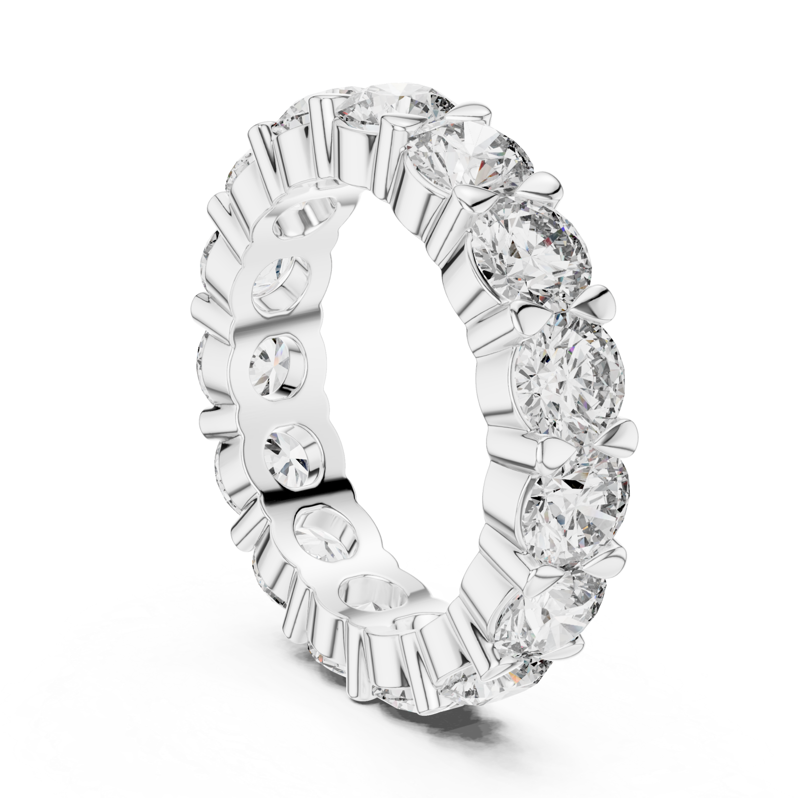  White Gold Lumina Classic Crown Ring Left View