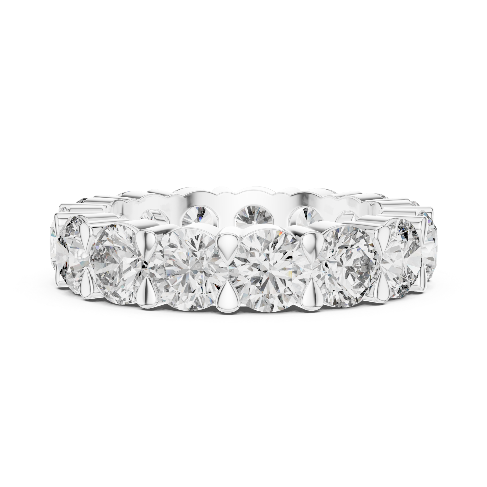 White Gold Lumina Classic Crown Ring Side View