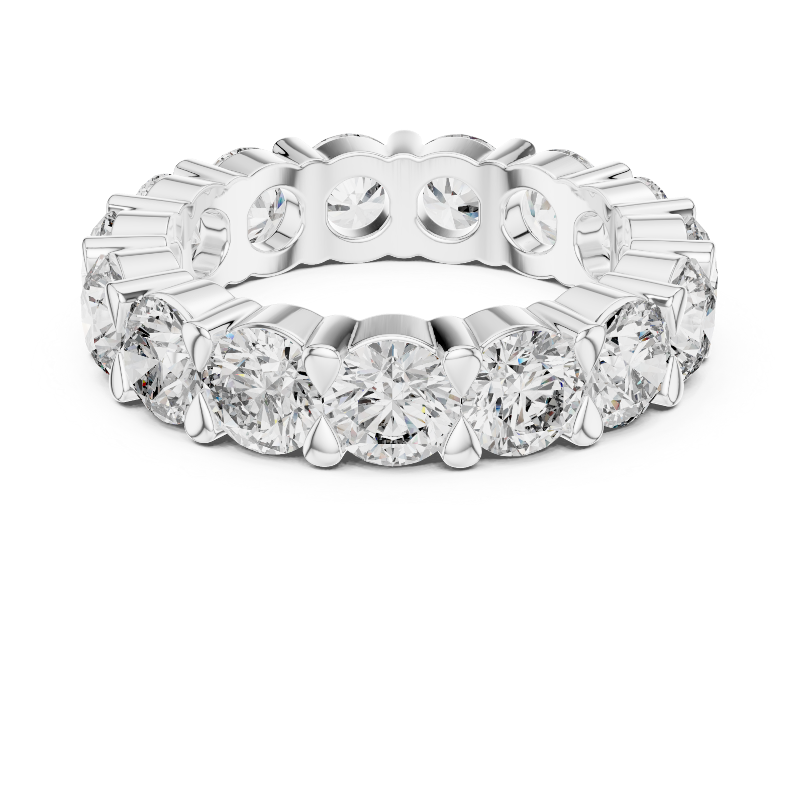  White Gold Lumina Classic Crown Ring Front View