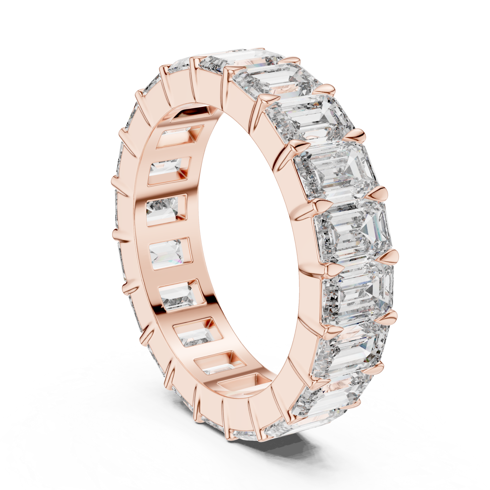  Rose Gold Grandeur Clarity Prism Celebration Ring Left View