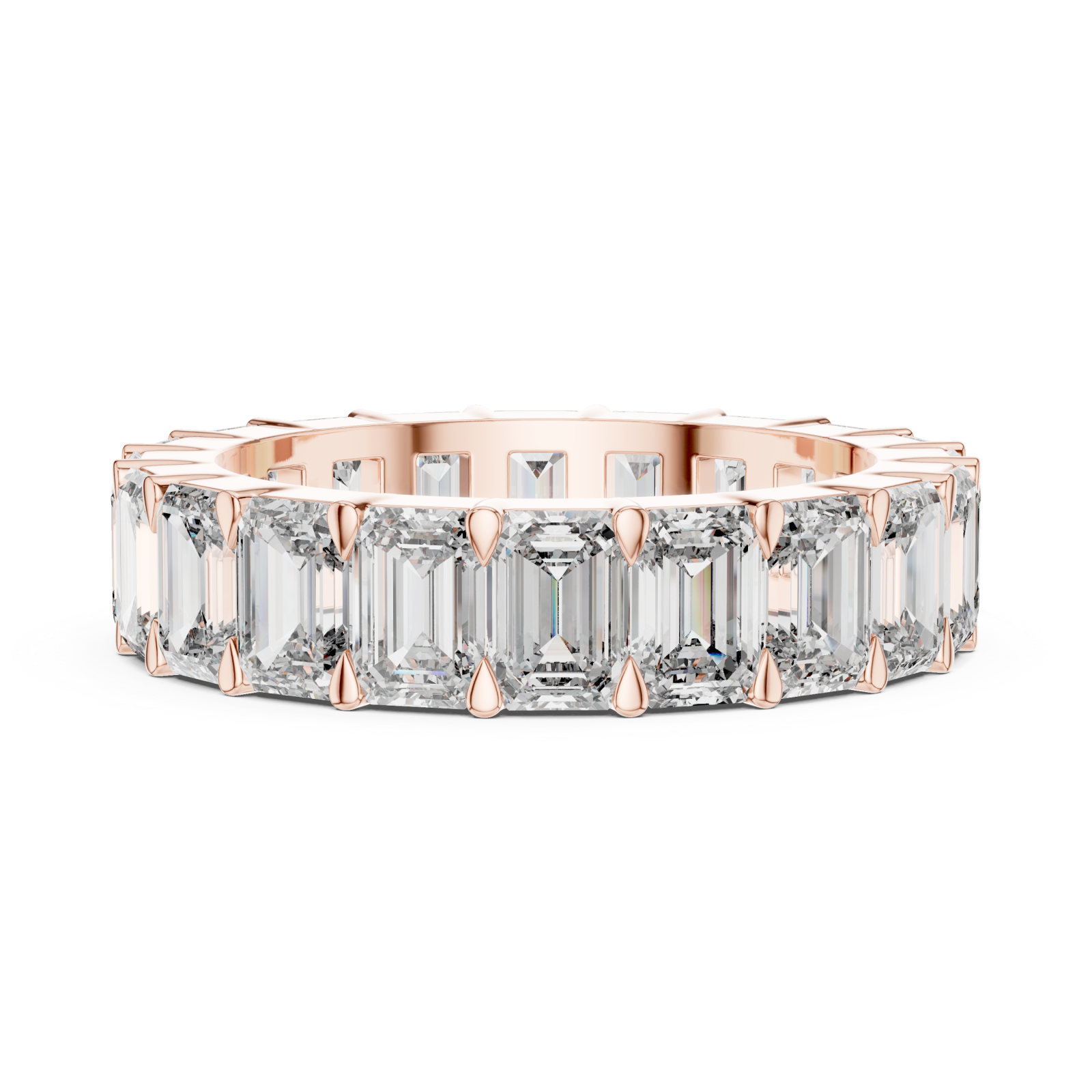  Rose Gold Grandeur Clarity Prism Celebration Ring Side View
