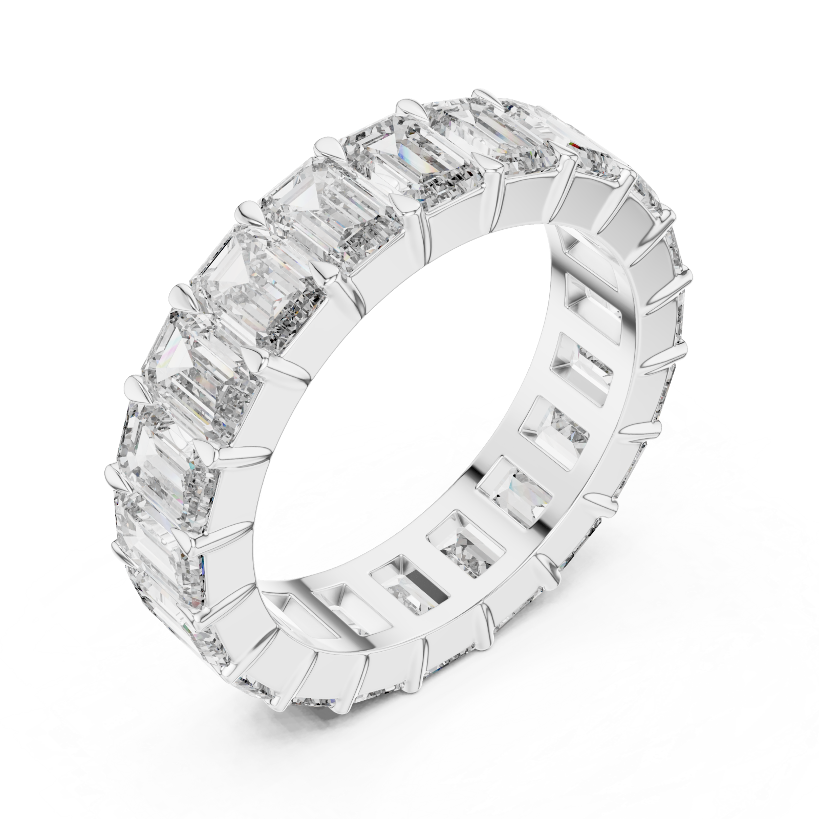  White Gold Grandeur Clarity Prism Celebration Ring Right View