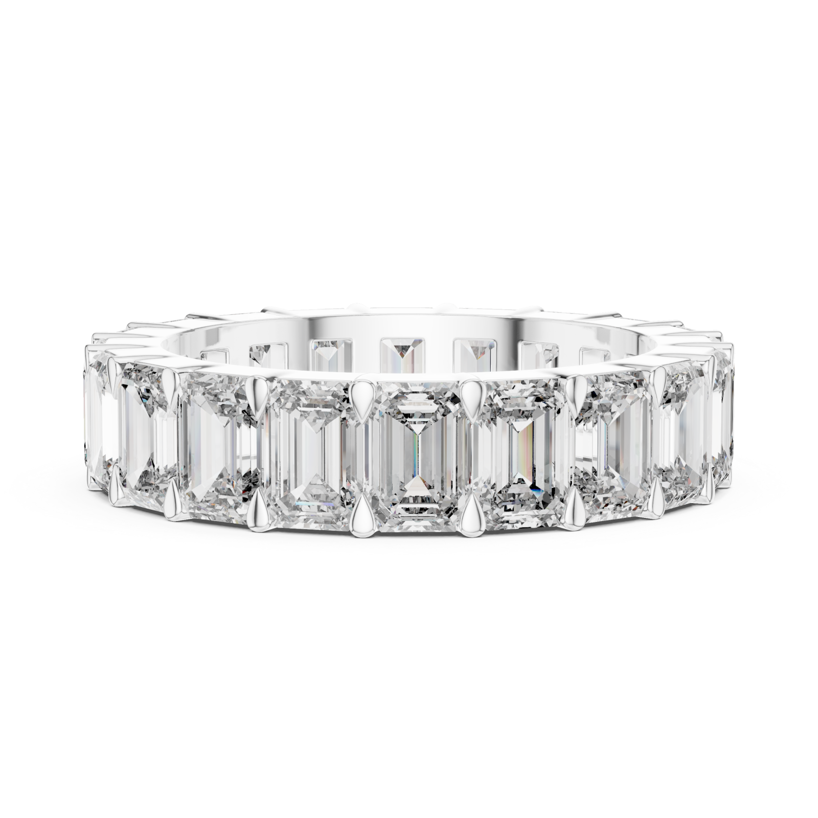  White Gold Grandeur Clarity Prism Celebration Ring Side View
