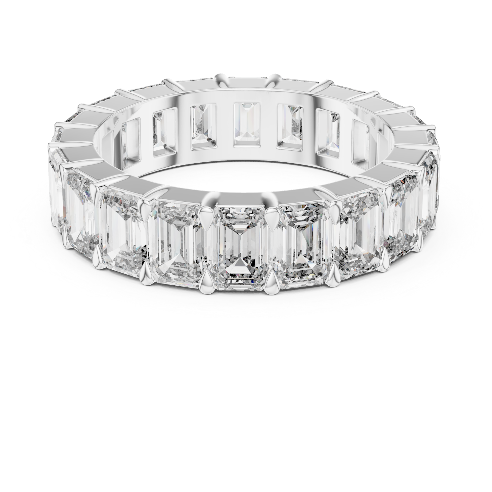 White Gold Grandeur Clarity Prism Celebration Ring Front View