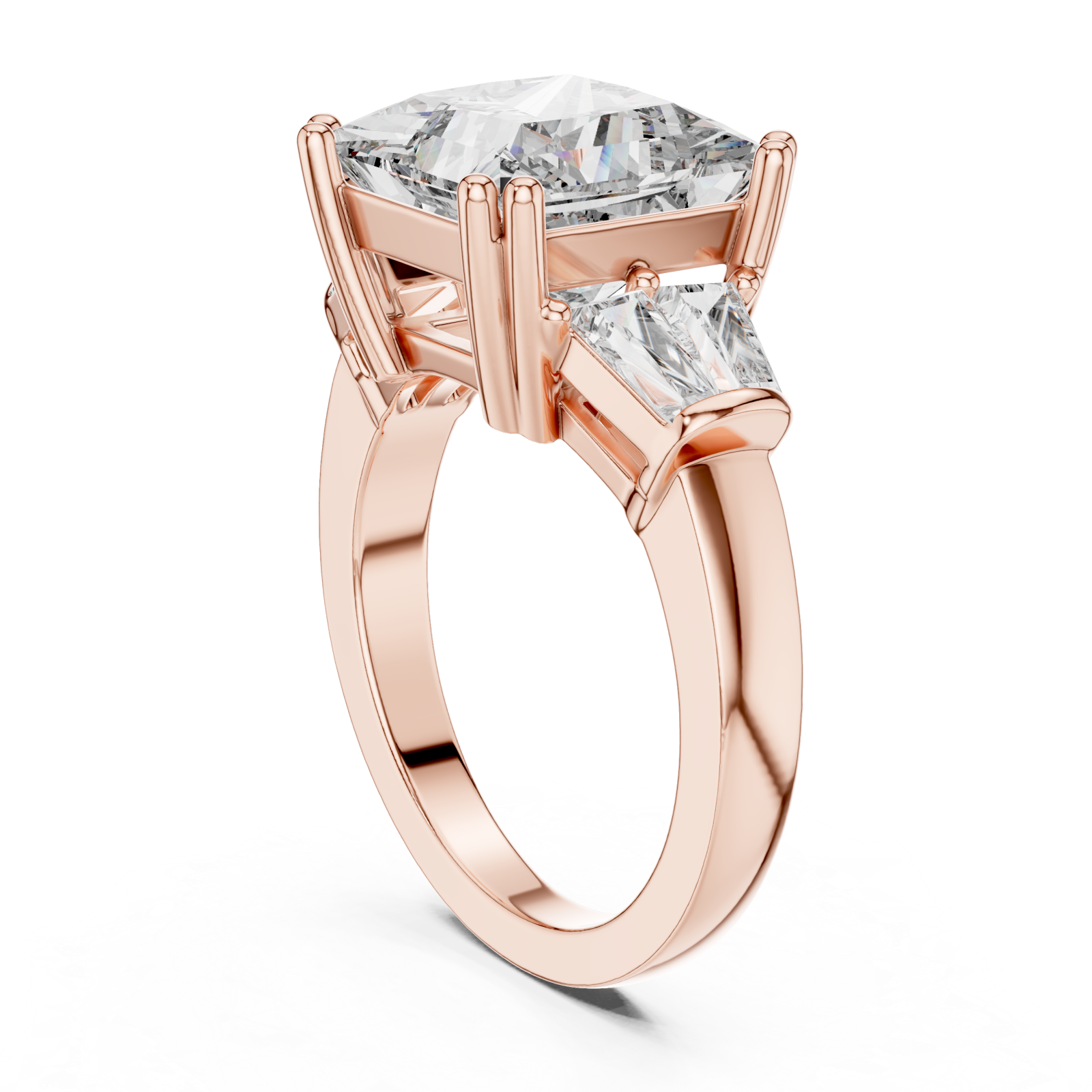  Rose Gold Luminous Aura Infinity Crown Ring Left View