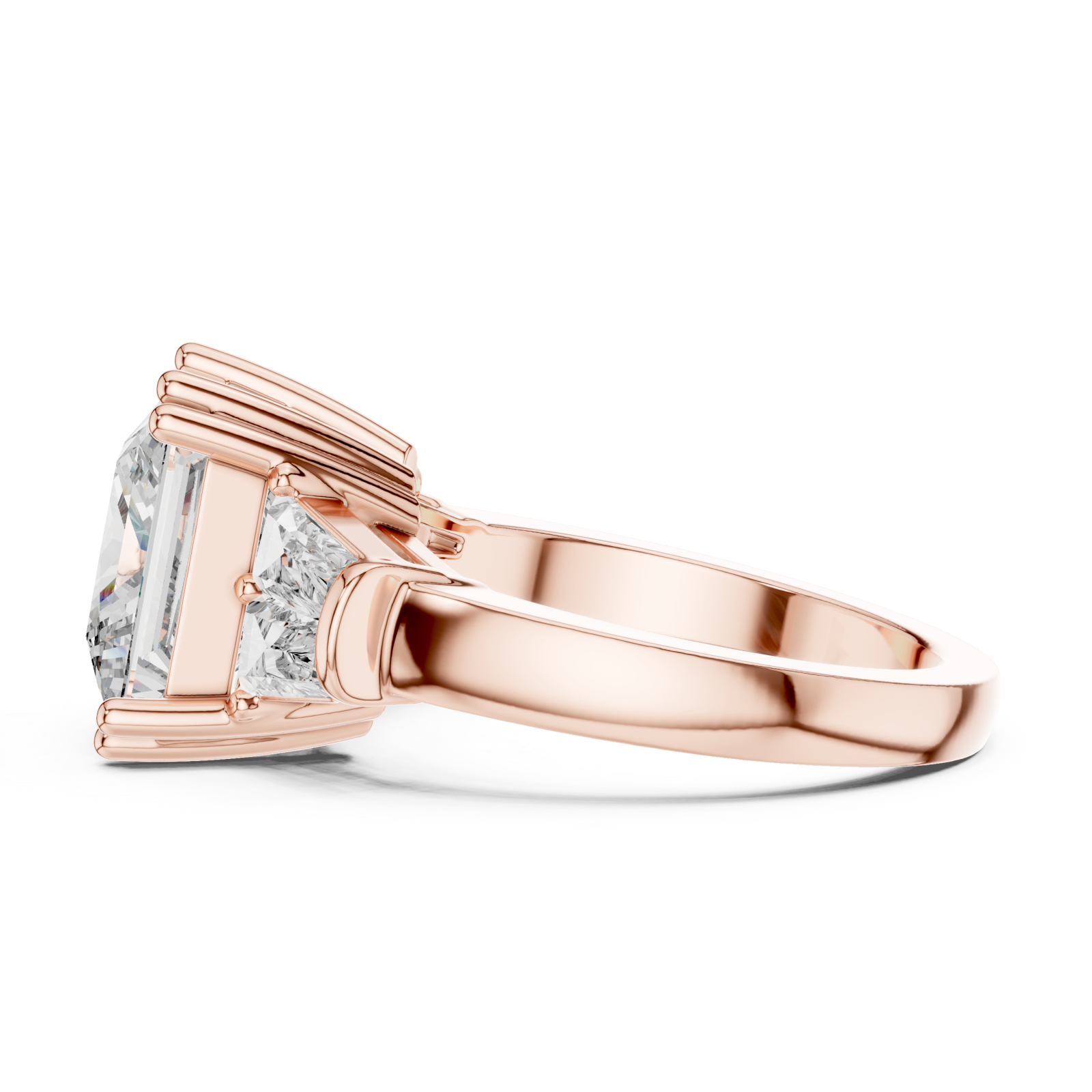  Rose Gold Luminous Aura Infinity Crown Ring Side View