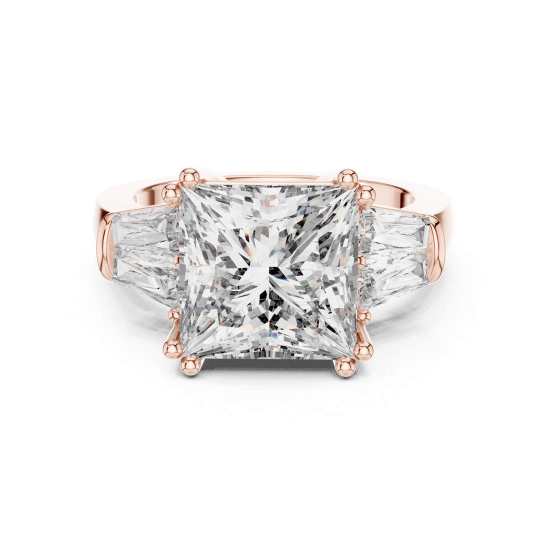  Rose Gold Luminous Aura Infinity Crown Ring Right View