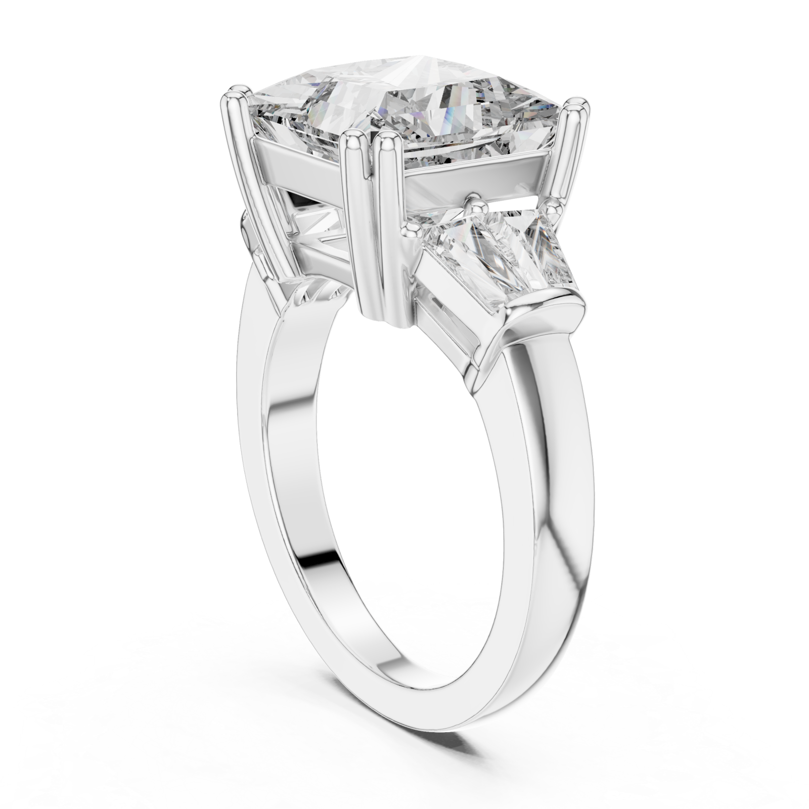  White Gold Luminous Aura Infinity Crown Ring Left View