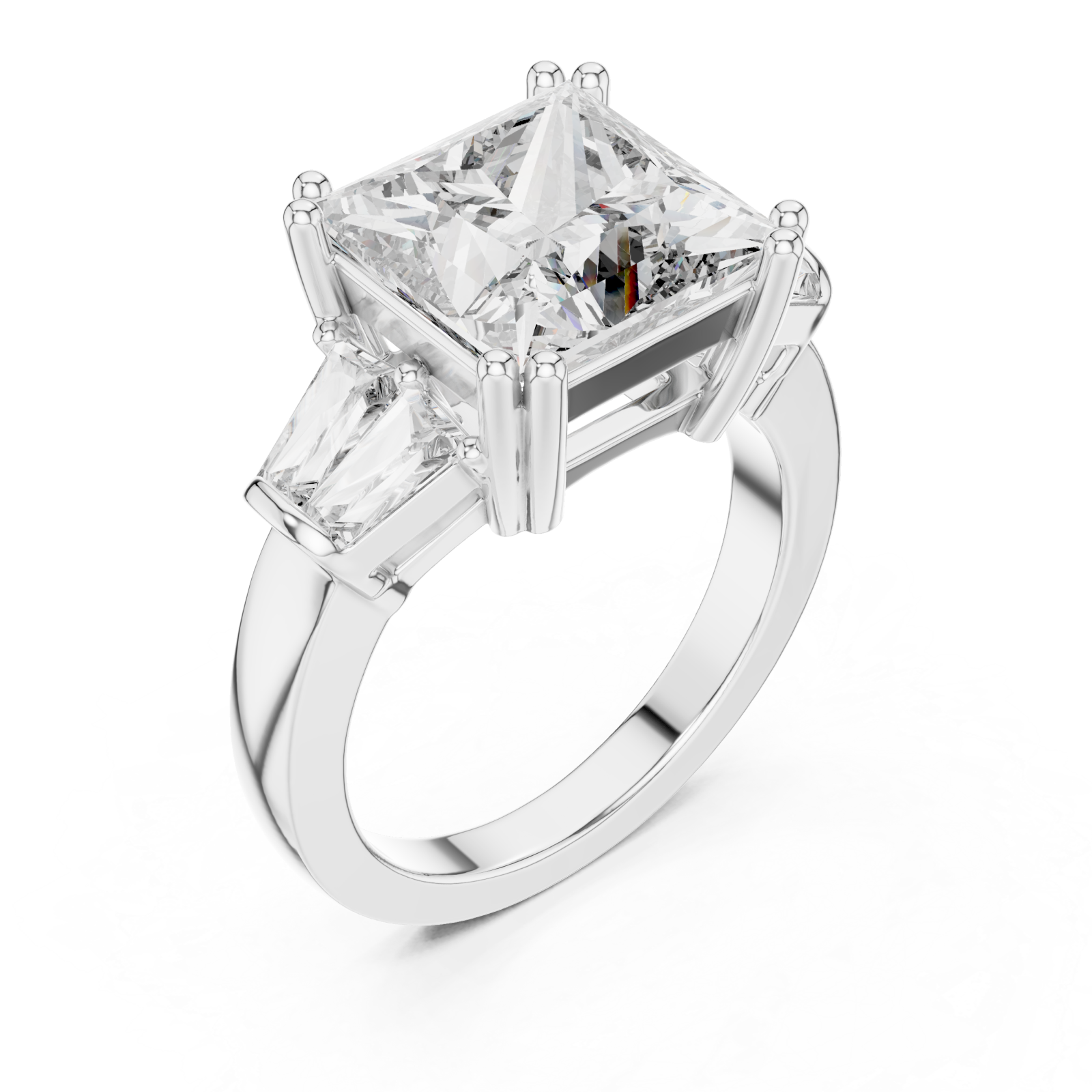  White Gold Luminous Aura Infinity Crown Ring Right View