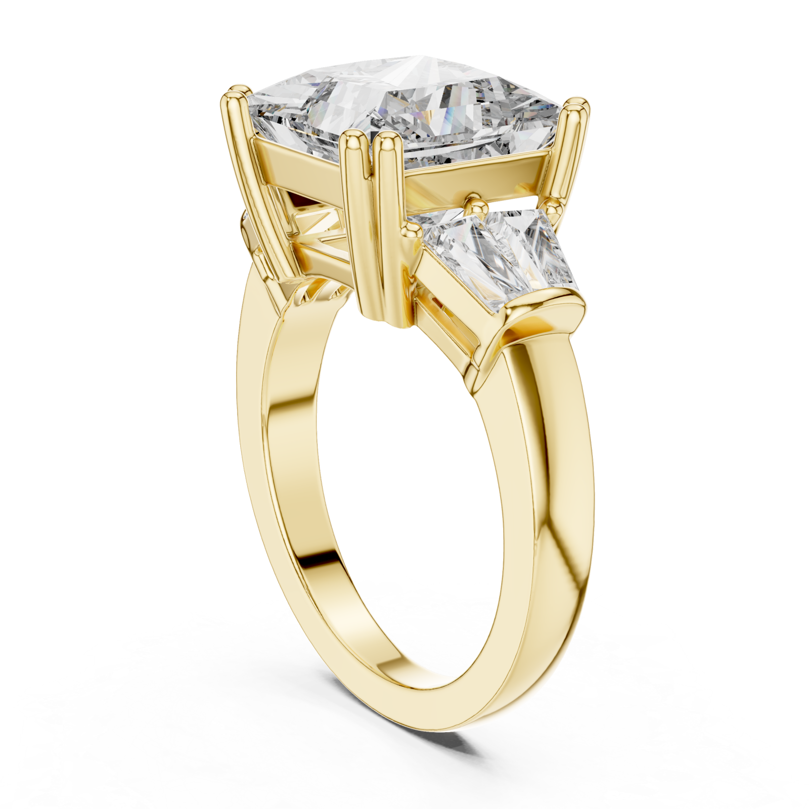  Gold Luminous Aura Infinity Crown Ring Left View