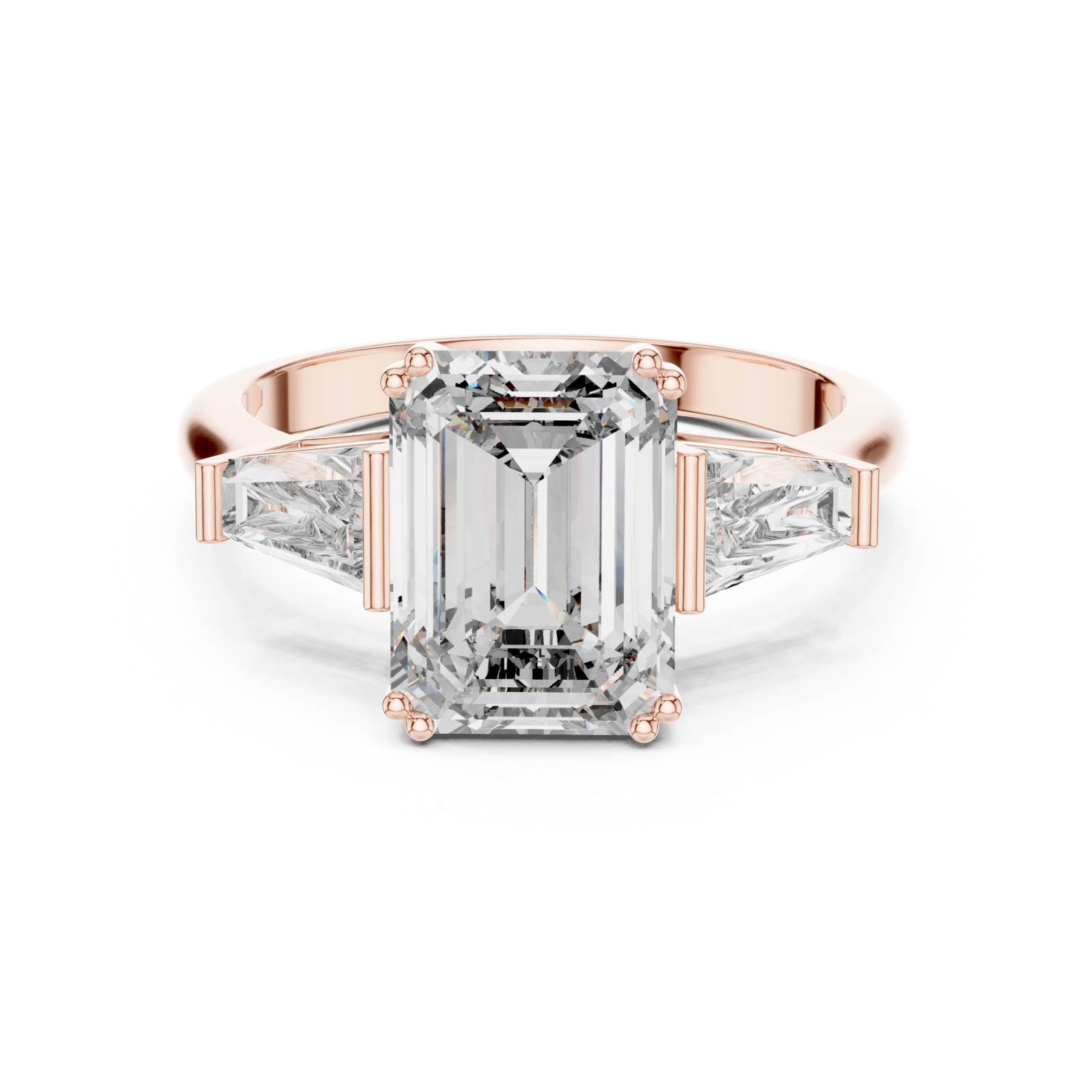  Rose Gold Blessed Aurora of Unity Classic Ring Front View