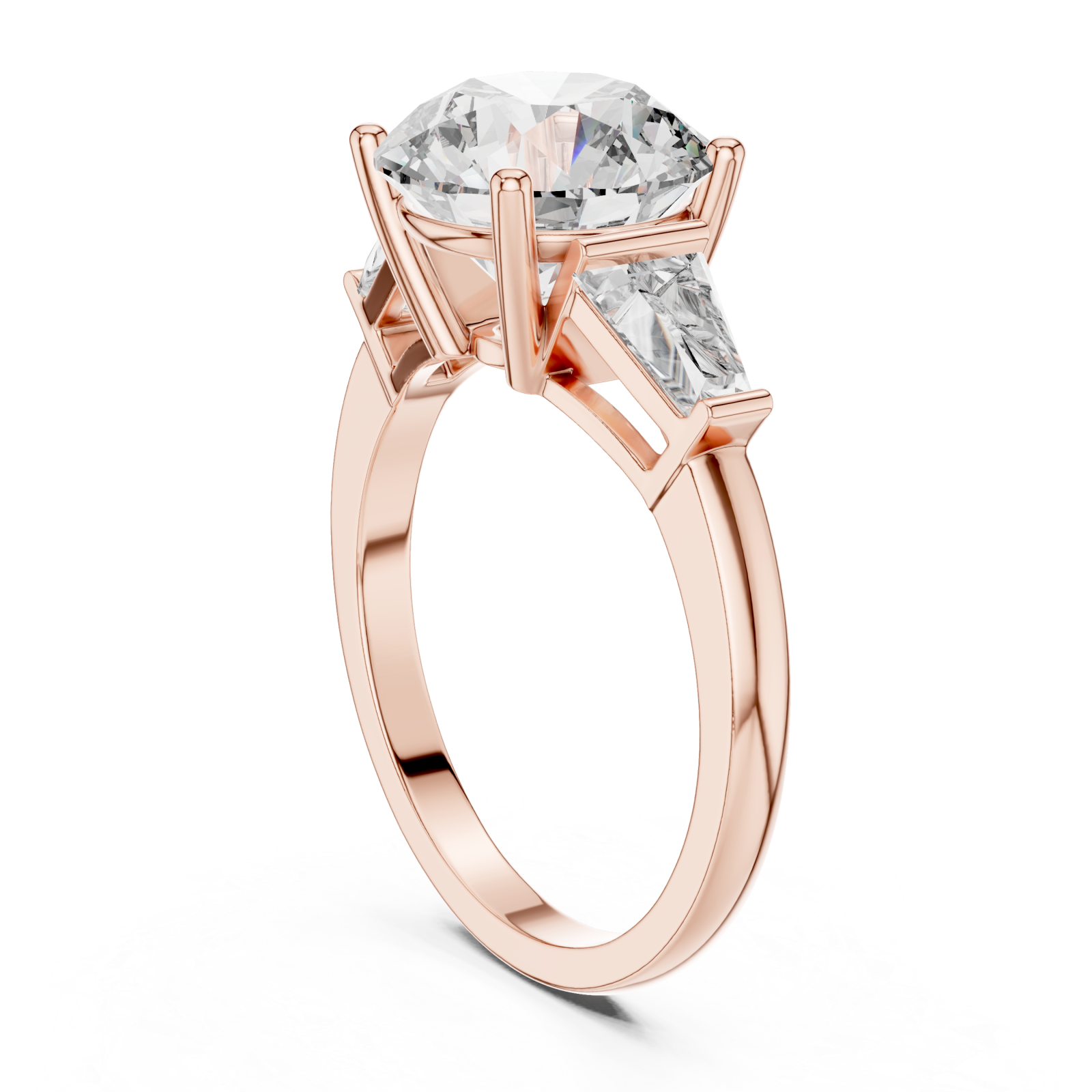  Rose Gold Moonlit Horizon Embrace Band Ring Left View