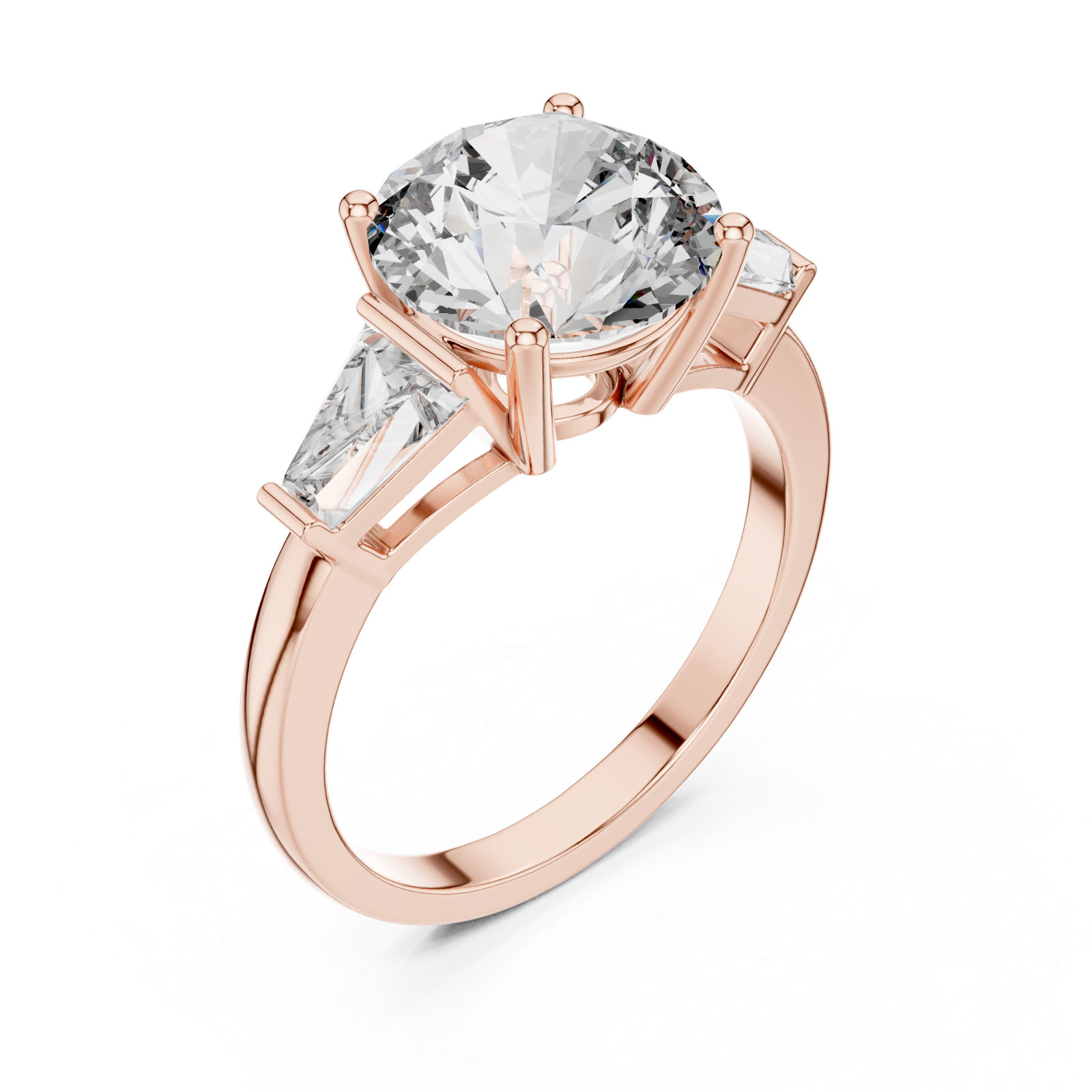  Rose Gold Moonlit Horizon Embrace Band Ring Right View