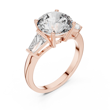  Rose Gold Moonlit Horizon Embrace Band Ring Right View