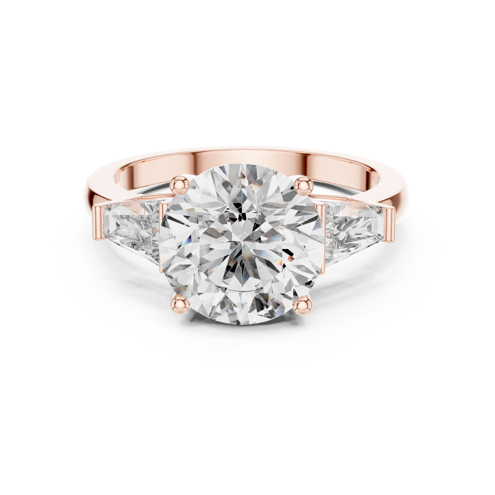 Rose Gold Moonlit Horizon Embrace Band Ring Front View