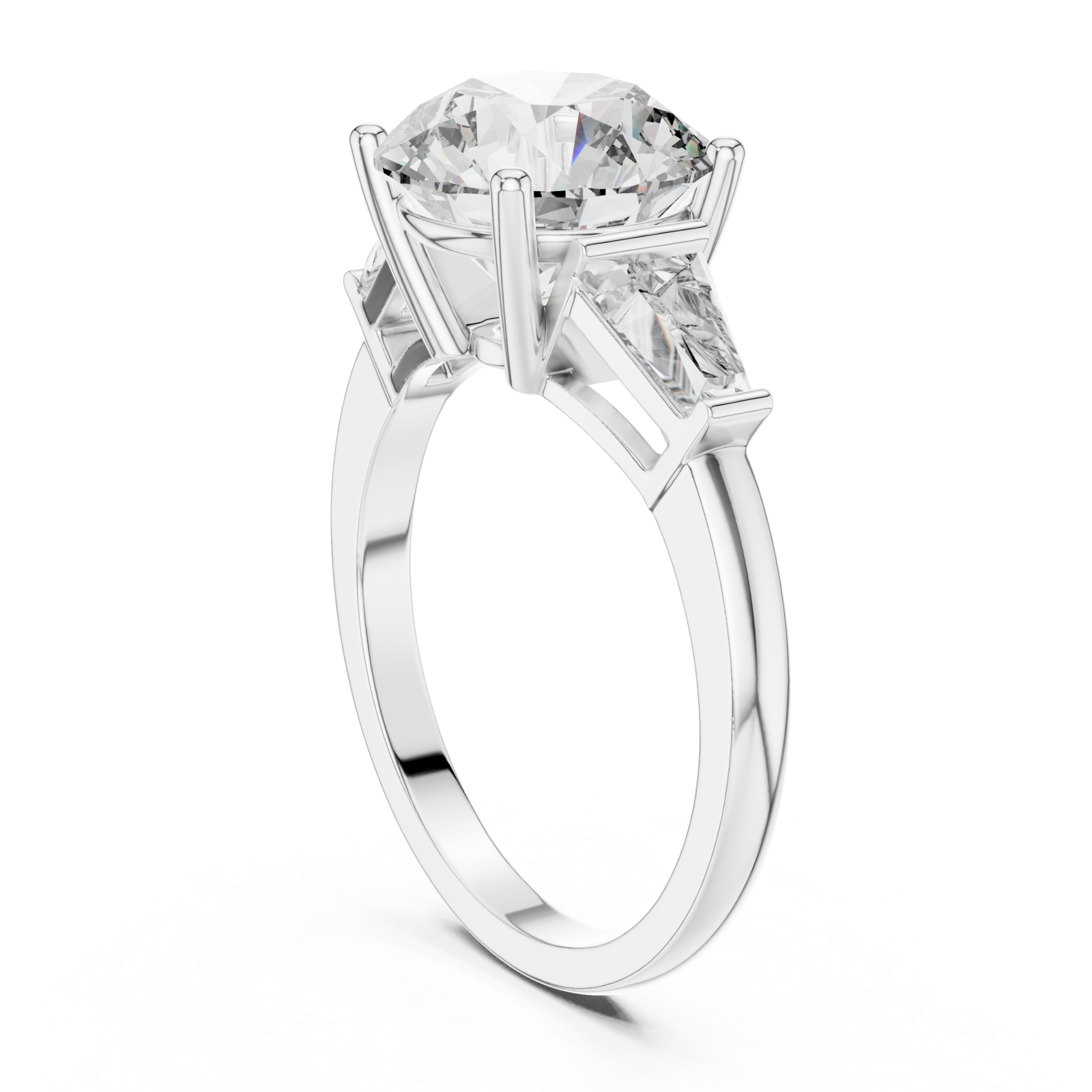  White Gold Moonlit Horizon Embrace Band Ring Left View