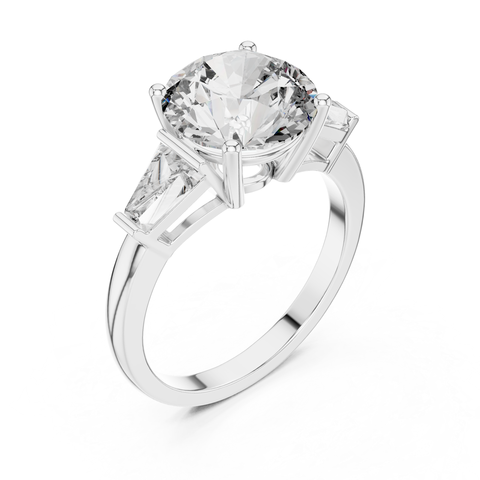  White Gold Moonlit Horizon Embrace Band Ring Right View