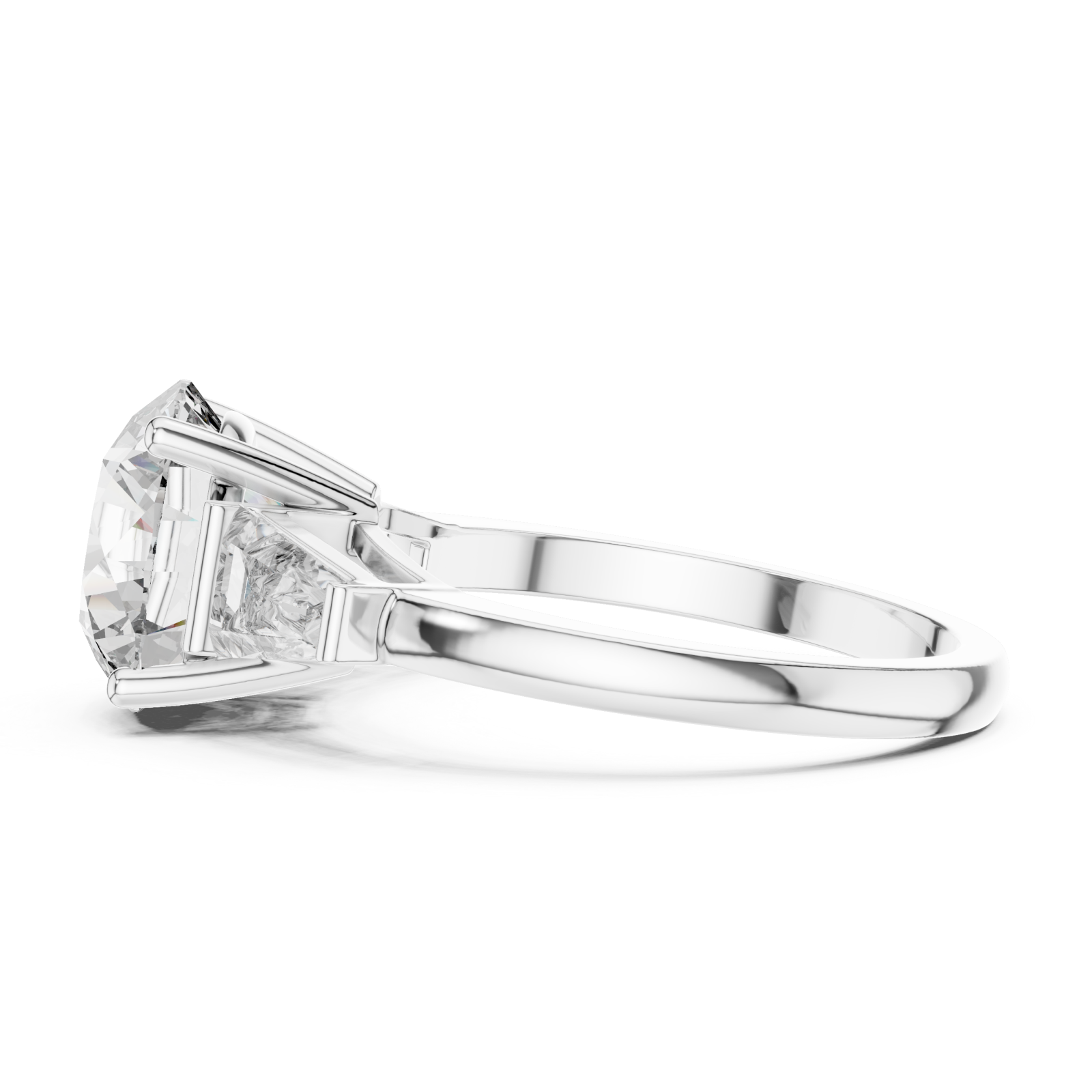  White Gold Moonlit Horizon Embrace Band Ring Side View