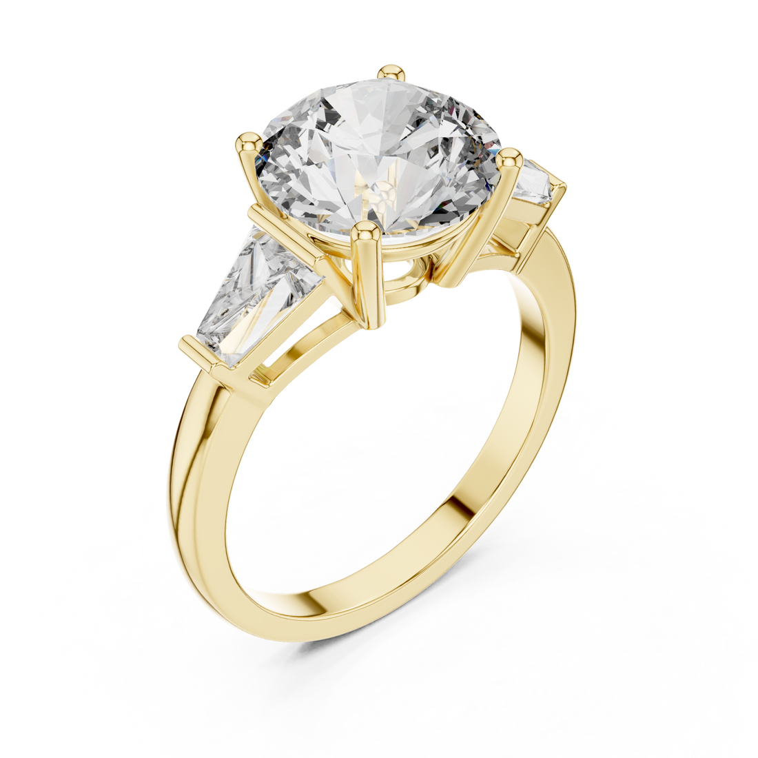 Gold Moonlit Horizon Embrace Band Ring Right View