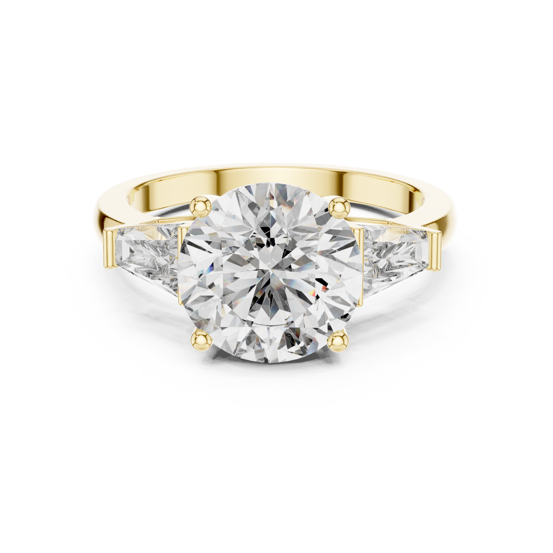 Gold Moonlit Horizon Embrace Band Ring Right View