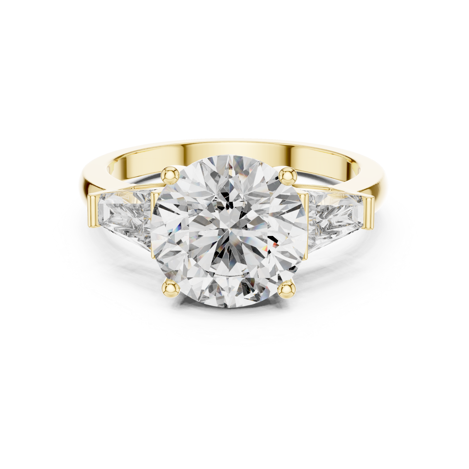  Gold Moonlit Horizon Embrace Band Ring Front View
