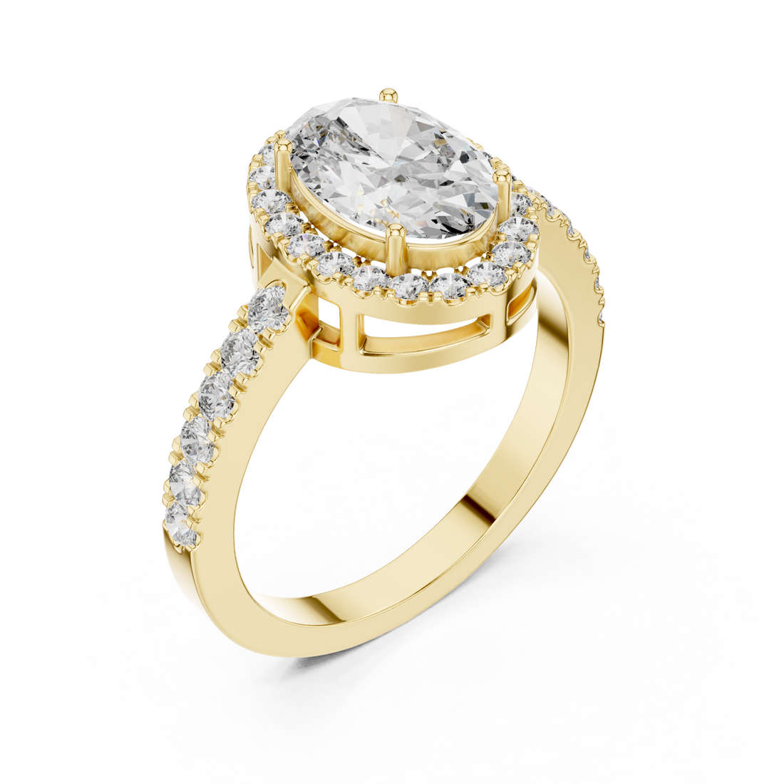 Gold Twilight Lace Crown Halo Statement Ring Right View