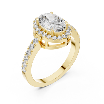Gold Twilight Lace Crown Halo Statement Ring Right View