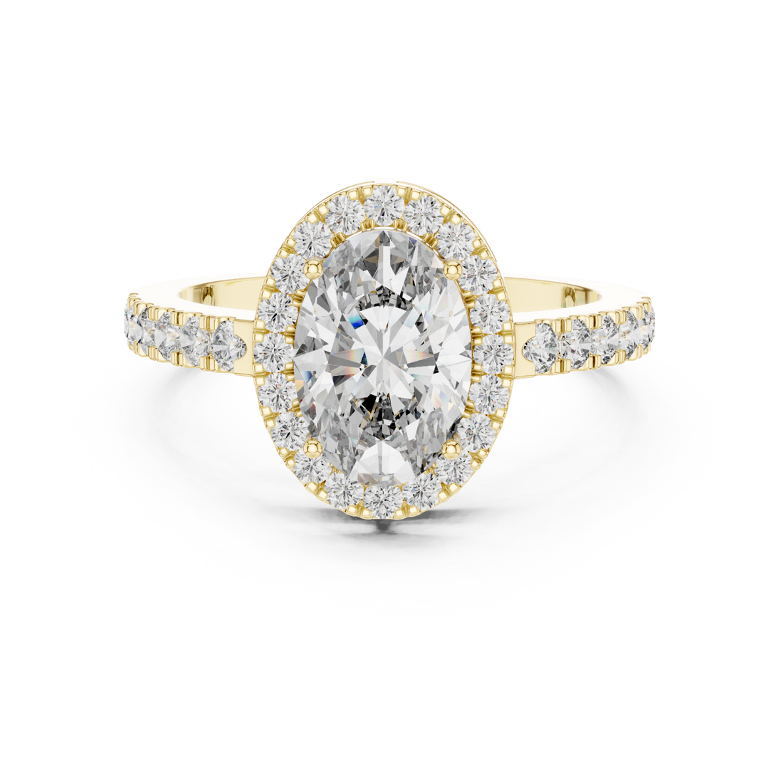 Gold Twilight Lace Crown Halo Statement Ring Right View