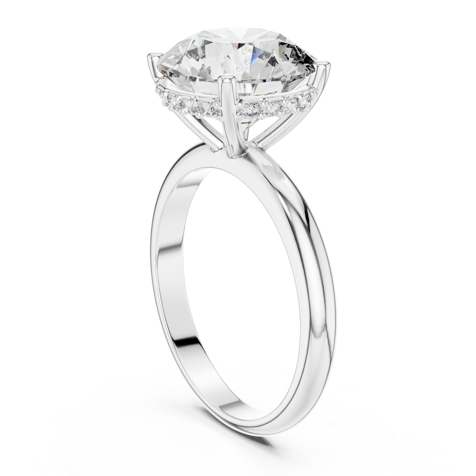  White Gold Celestial Whisper Promise Ring Left View