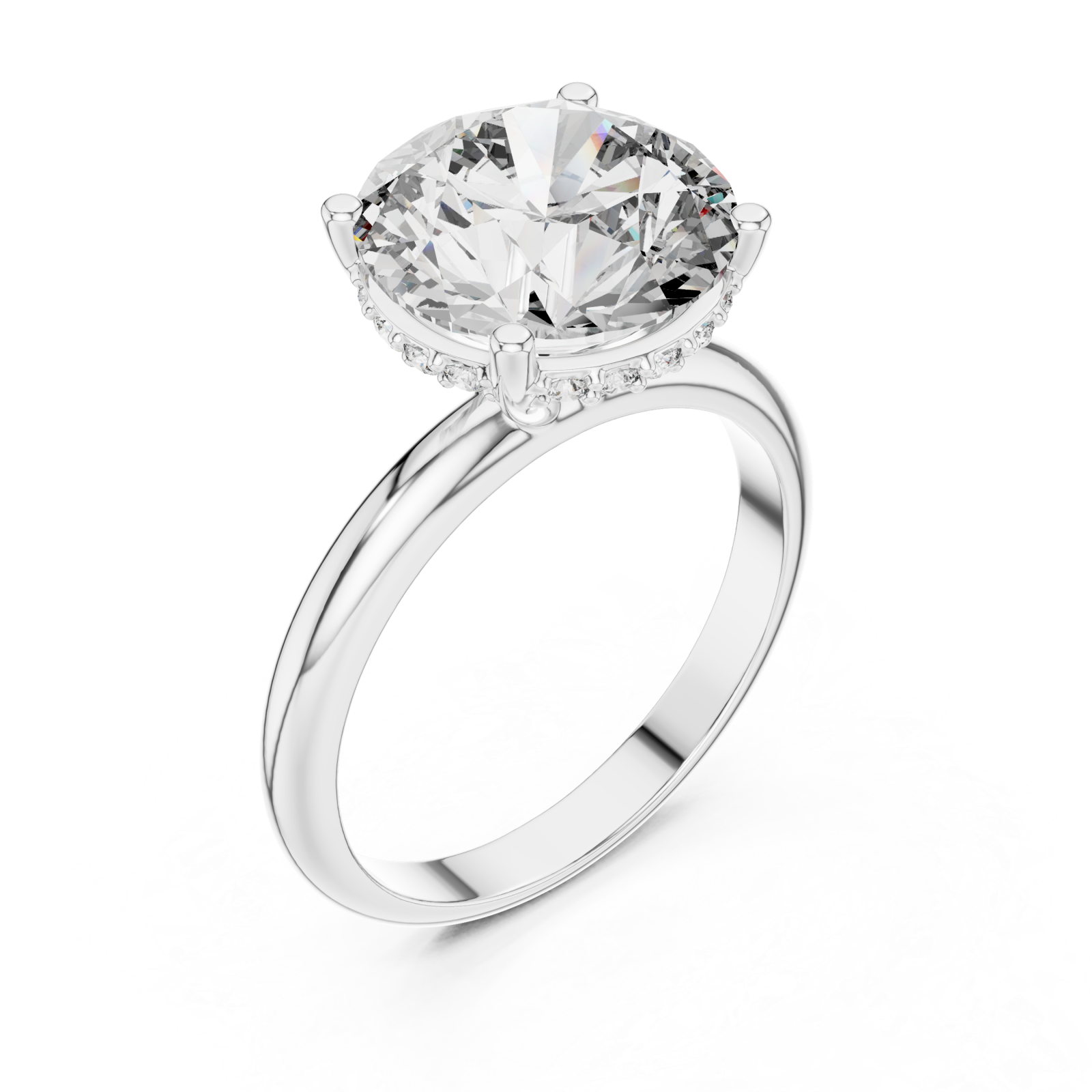  White Gold Celestial Whisper Promise Ring Right View