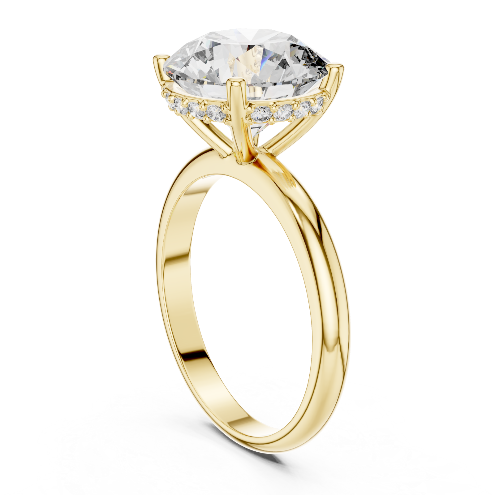  Gold Celestial Whisper Promise Ring Left View