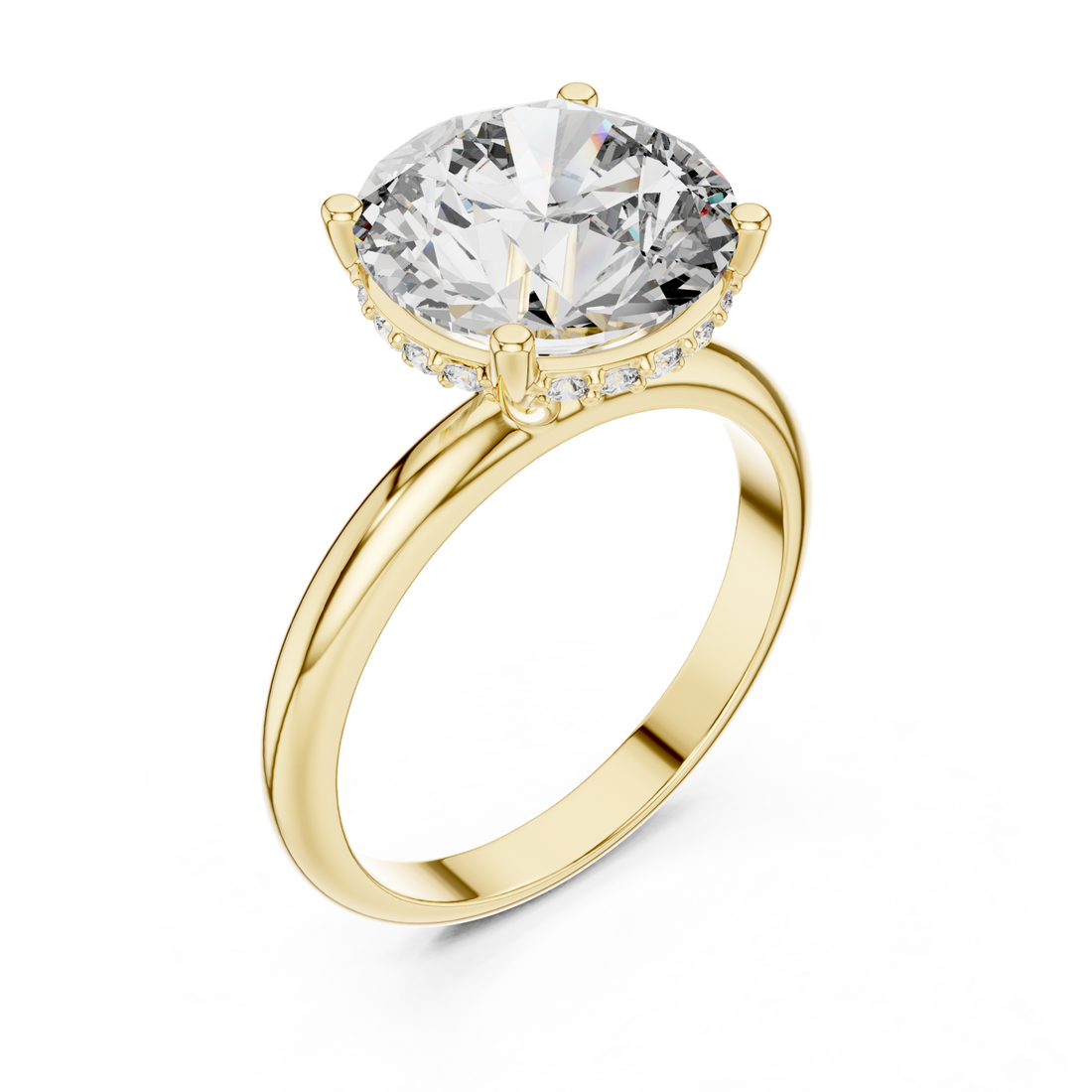 Gold Celestial Whisper Promise Ring Right View